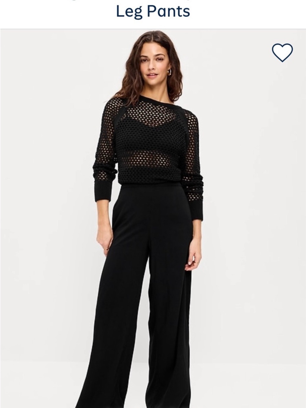 Old Navy Playa Black Wide-Leg Women's Pants size Lg NWT - Picture 2 of 15
